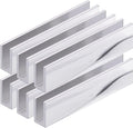 Aluminum Fixed Panel Shower Door U Channel for 1/2' Thick Glass 95 inches Length (6, Chrome Finish)