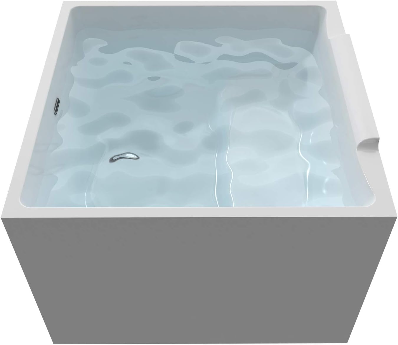 HEATGENE 39' Acrylic Freestanding Bathtub Contemporary Soaking Tub Easy to Install UPC Certified Chrome Drain & Overflow Assembly Included
