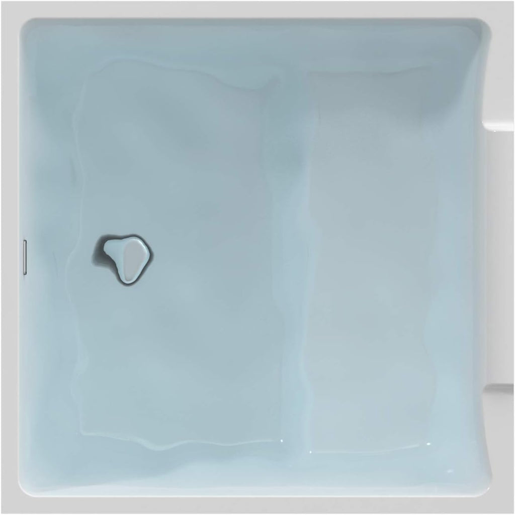 HEATGENE 39' Acrylic Freestanding Bathtub Contemporary Soaking Tub Easy to Install UPC Certified Chrome Drain & Overflow Assembly Included