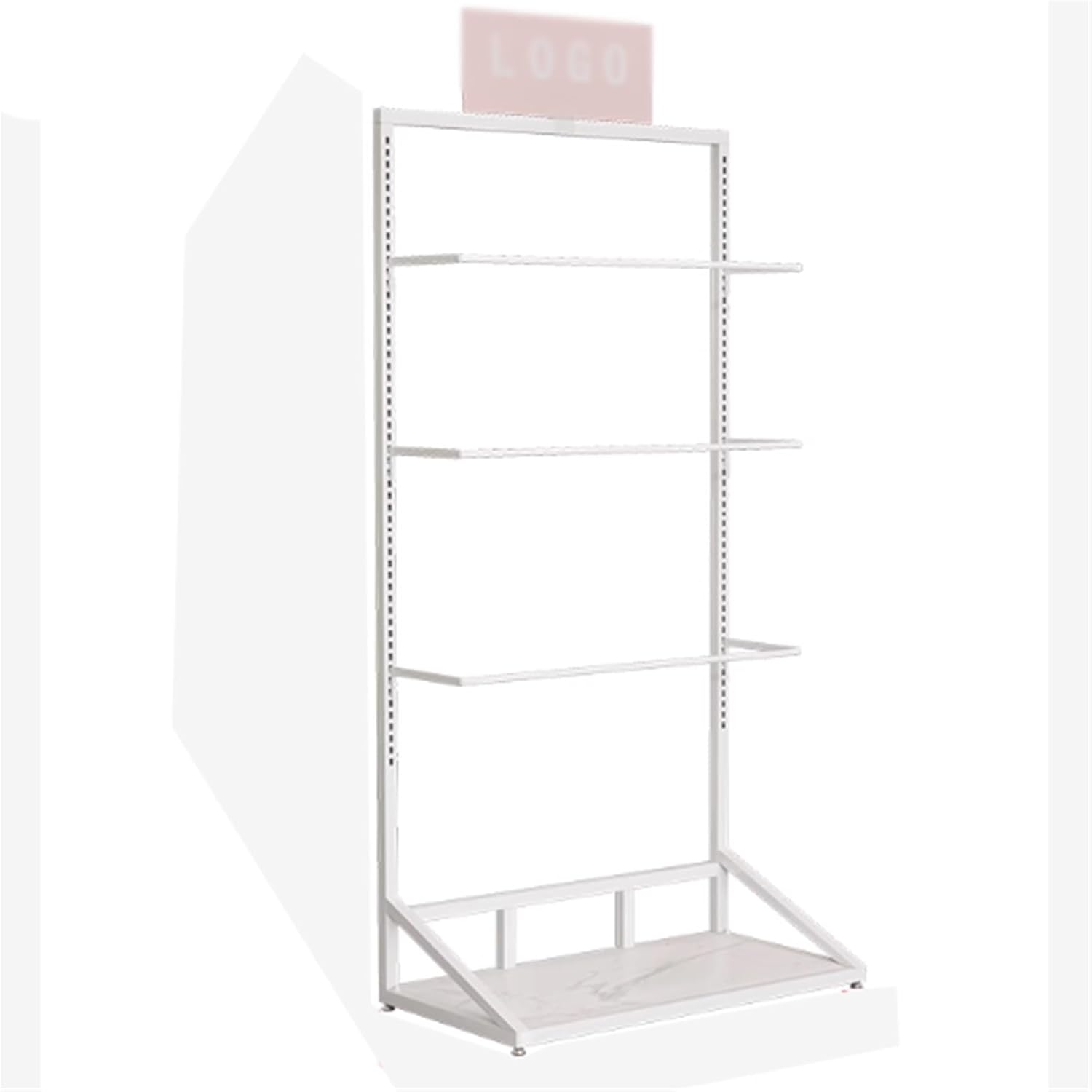 Underwear Display Stand, Metals, Lingerie Garment Rack, Retail Sock Show shelves, Supermarkets Commercial Clothing Store Shelf, for Bras, Shorts, Hats, 39.3in(White)