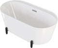 Monaco 59' Freestanding Bathtub with Matte Black Stand