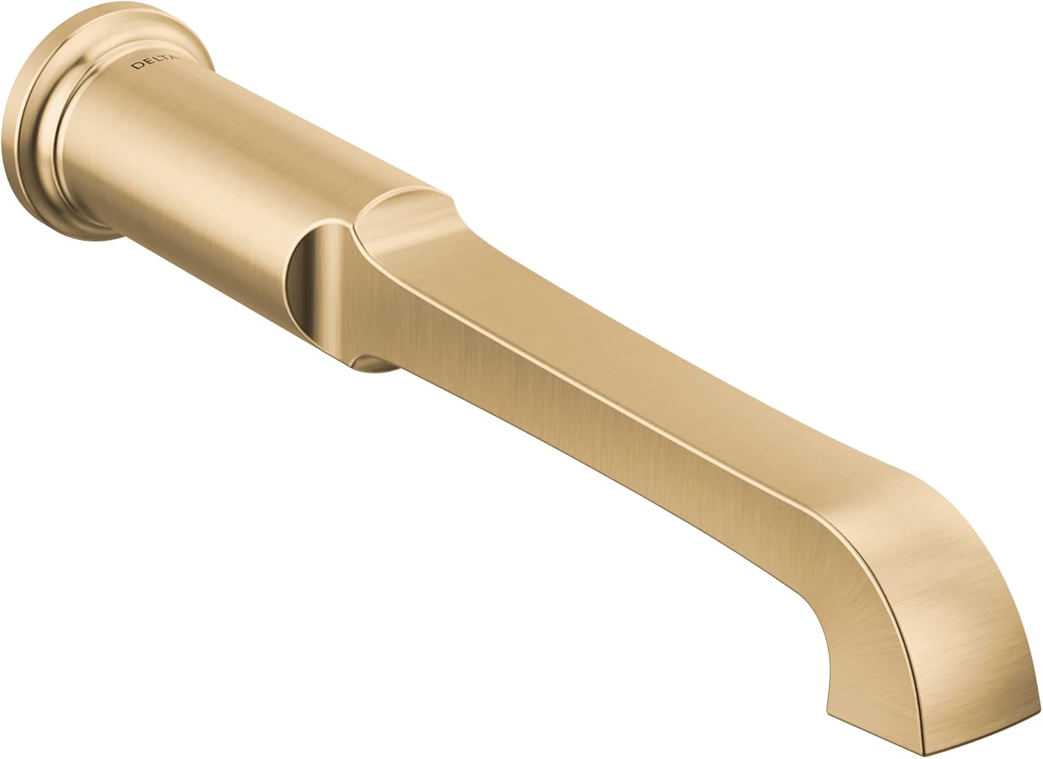 Delta Faucet Tetra Gold Wall Mount Tub Filler, Gold Tub Faucet, Freestanding Bathtub Faucet, Delta Tub Filler, Lumicoat Champagne Bronze T5789-CZ-PR-LHP-WL (Valve and Handles Not Included)