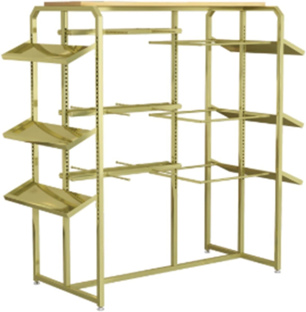 3 Tier Heavy-duty Retail Organizer Clothing Store Shelf, Commercial Lingerie Garment Rack, Metal, Underwear Sock Display Stand, for Bras, Shorts, Hats, 100 * 45 * 135cm(D)