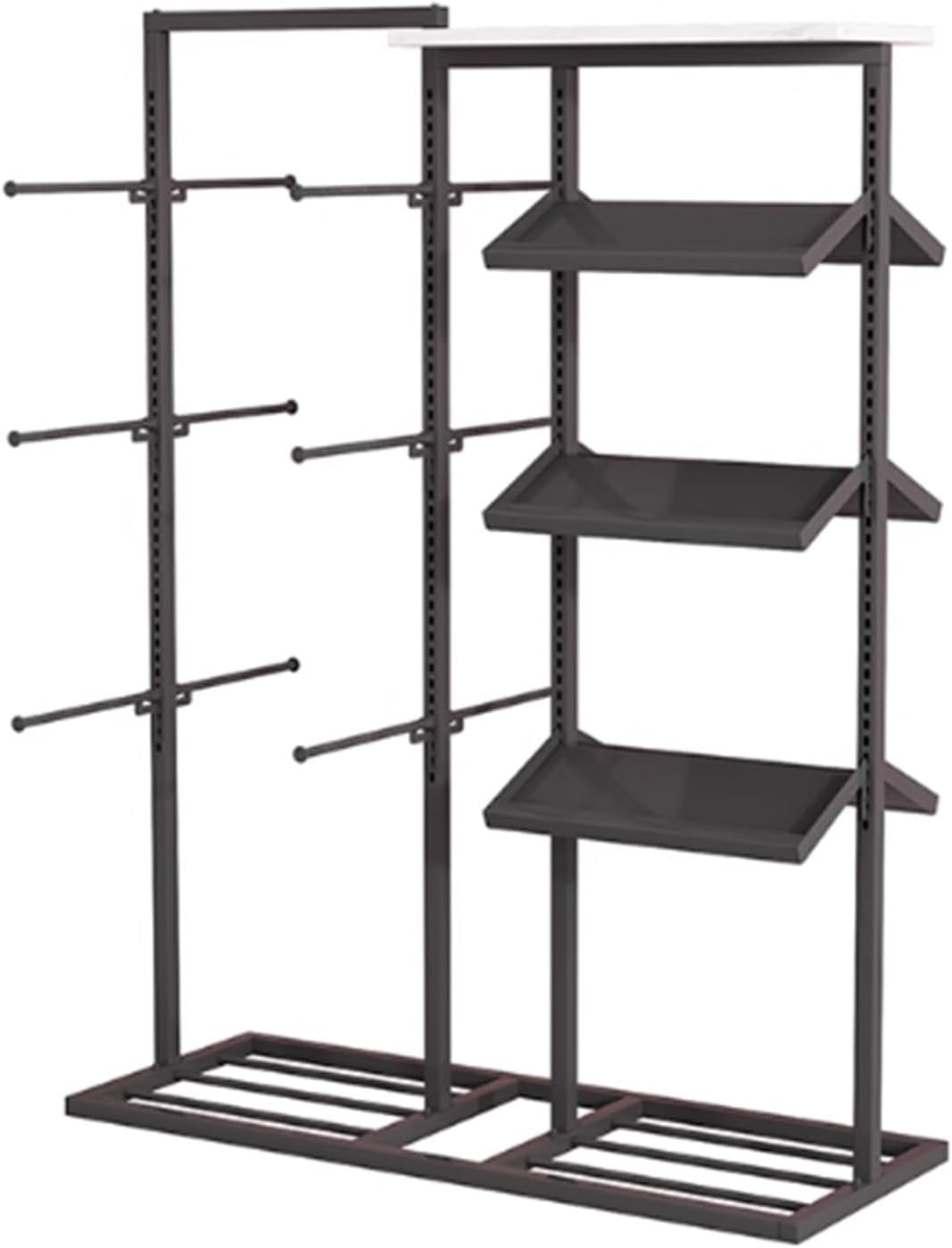 3 Tier Lingerie Garment Rack, Metals, Underwear Display Stand, Commercial Shelves Clothes Rod, for Lingerie Socks Bra Panties Scarves, 100 * 40 * 135cm(Black)