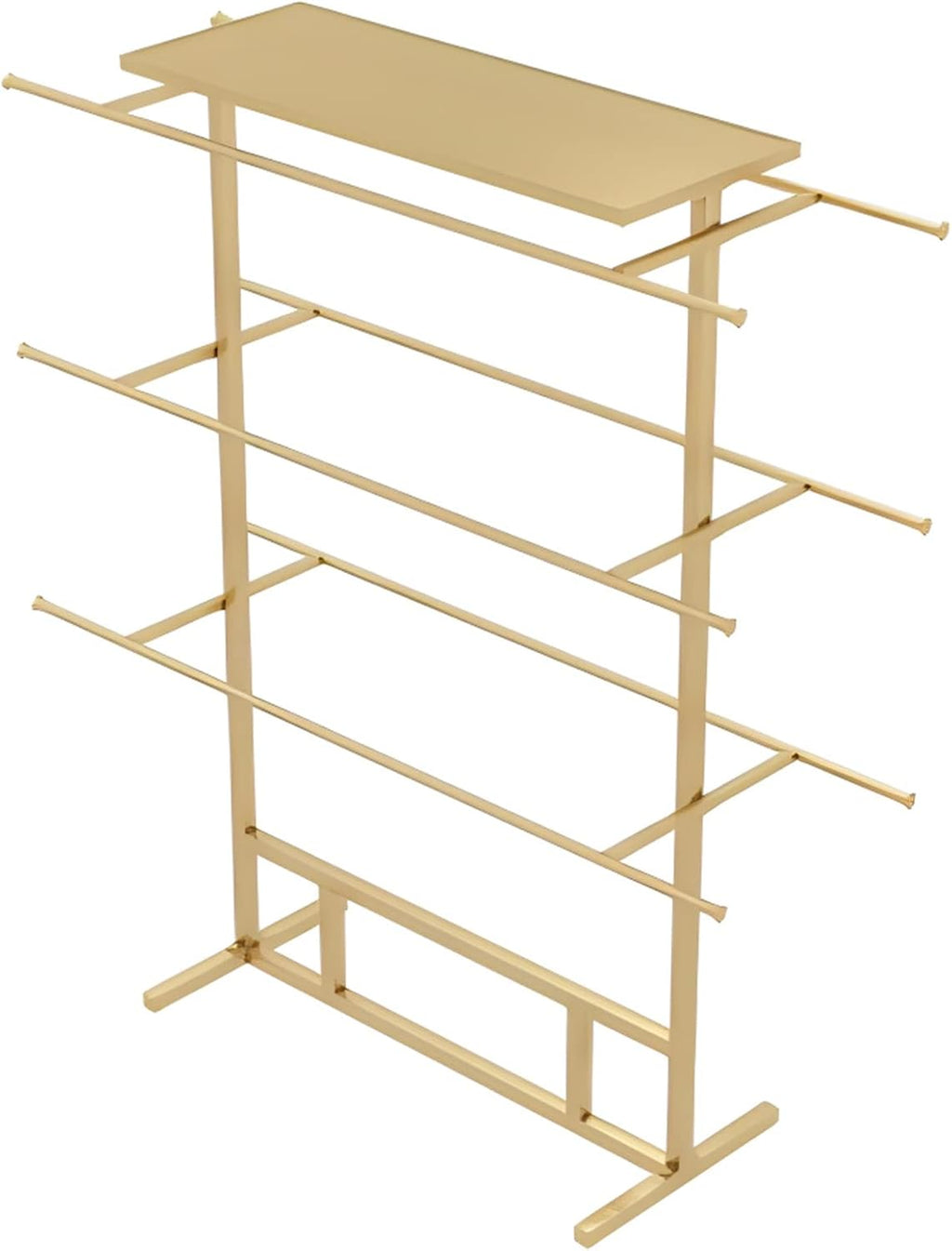 Shelf Metal Iron Bras Hangers Rack, Freestanding Underwear/Short Pants Display Stand, for Retail Store/Laundry Room/Wardrobe, 100/120/150 Cm Long (Gold 100x38x135cm)