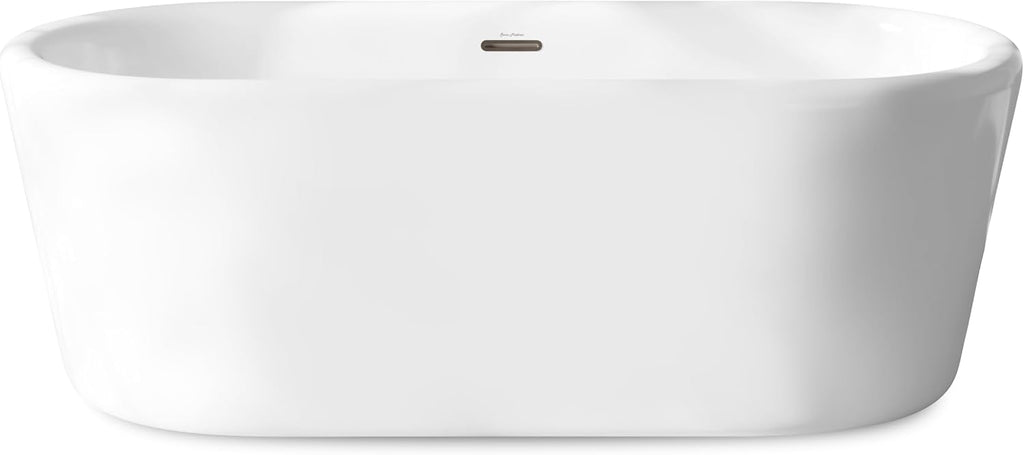 Swiss Madison Nanterre 68' Soaking Freestanding Bathtub in Glossy White, Drain Included