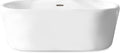 Swiss Madison Nanterre 68' Soaking Freestanding Bathtub in Glossy White, Drain Included