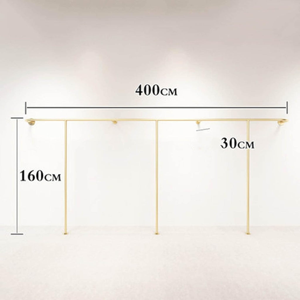 Wall Mounted Clothing Store Metal Garment Rack, Creative Boutique Retail Store Commercial Coat Rack Shirt Rack Industrial Pipe Clothing Rack, Space Saver Hanging Clothes Rack,for Bedroom Laundry Roo