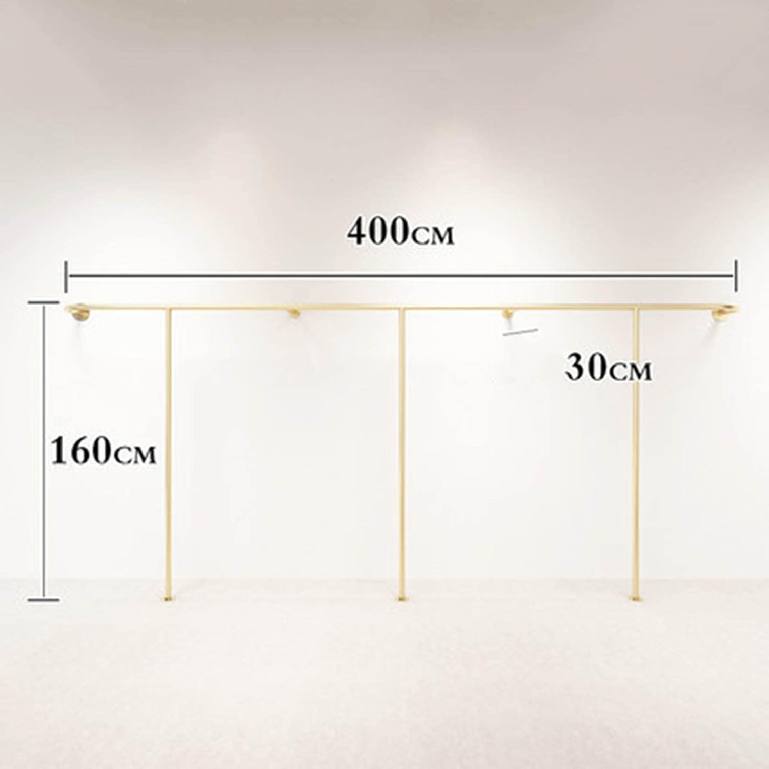 Wall Mounted Clothing Store Metal Garment Rack, Creative Boutique Retail Store Commercial Coat Rack Shirt Rack Industrial Pipe Clothing Rack, Space Saver Hanging Clothes Rack,for Bedroom Laundry Roo