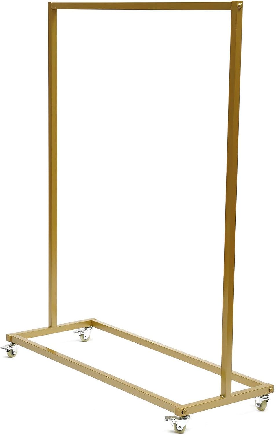 TFCFL Industrial Clothing Rack with with Wheels Heavy Duty Metal Rolling Garment Rack Modern Simple Display Rack with Bottom Shelves for Home, Clothing Store or Balcony