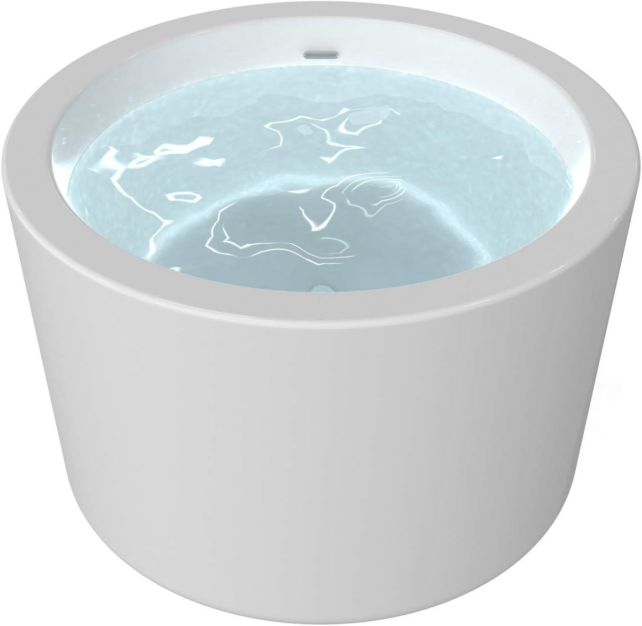 HEATGENE 41' Acrylic Freestanding Bathtub Contemporary Soaking Tub Easy to Install UPC Certified Chrome Drain & Overflow Assembly Included