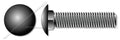 (1000 pcs) 1/4'-20 X 3-1/2', Carriage Bolts, Round Head, Square Neck, Full Thread, A307 Steel, Black Oxide