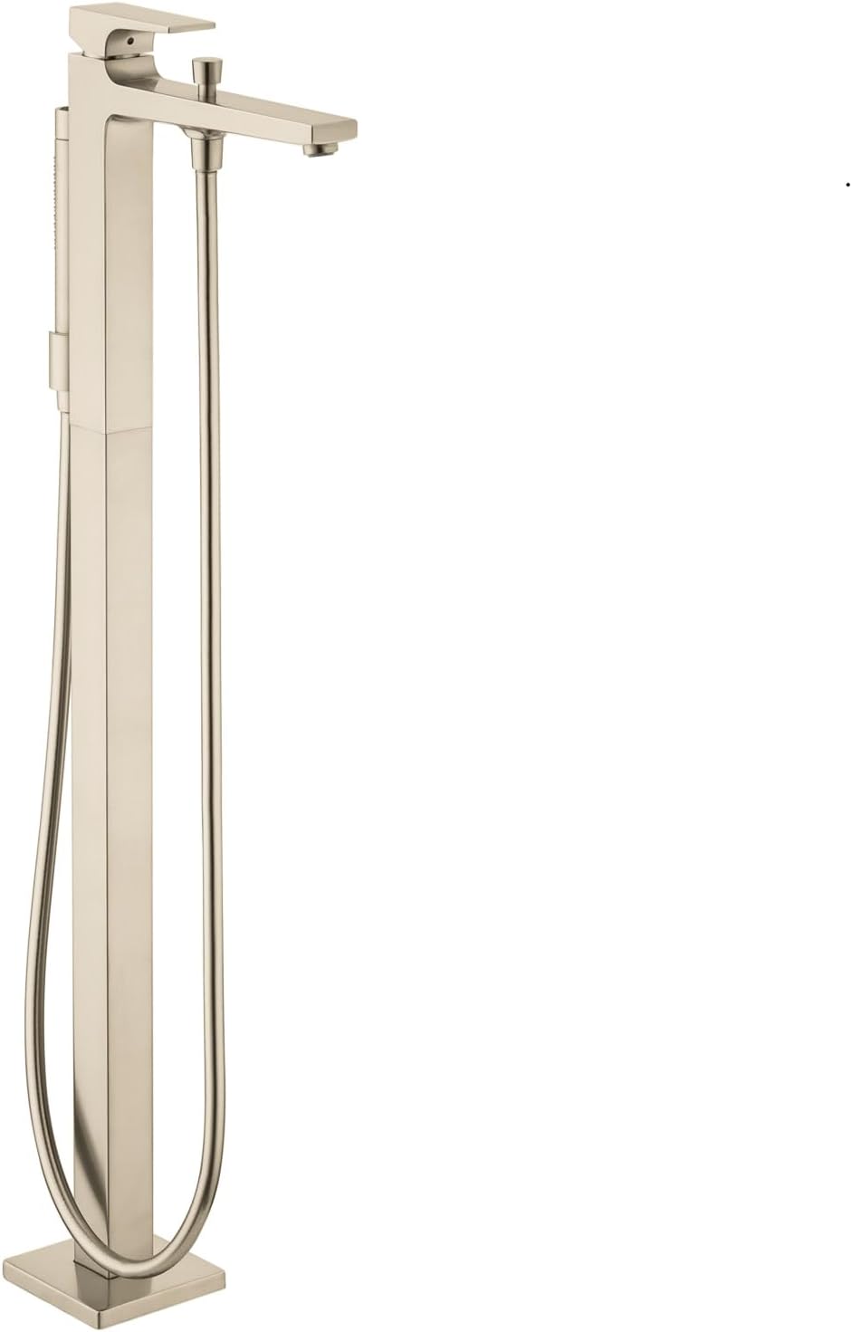 hansgrohe Metropol 1-Handle 38-inch Tall Freestanding Bathtub Faucet with Handshower in Polished Nickel, 32532831