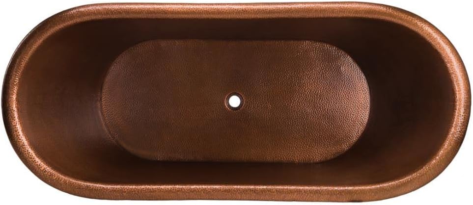 Vintage Tub & Bath Melody 58 Inch Copper Freestanding Double Slipper Bathtub - Medium Copper