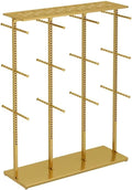 Freestanding Adjustable Clothing Rack for Socks & Lingerie, Floor-Standing Underwear Display Stand, Gold Retail Shelves (130x40x130cm) for Boutiques & Stores