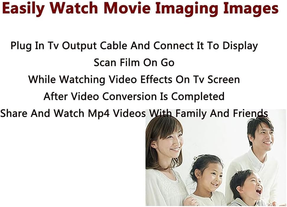 Digital Film & Slide Scanner, 8Mm and Super 8 Film Digitizer Converter, Digital Negatives Film and Digitizer, Scanner Converts Film Frame