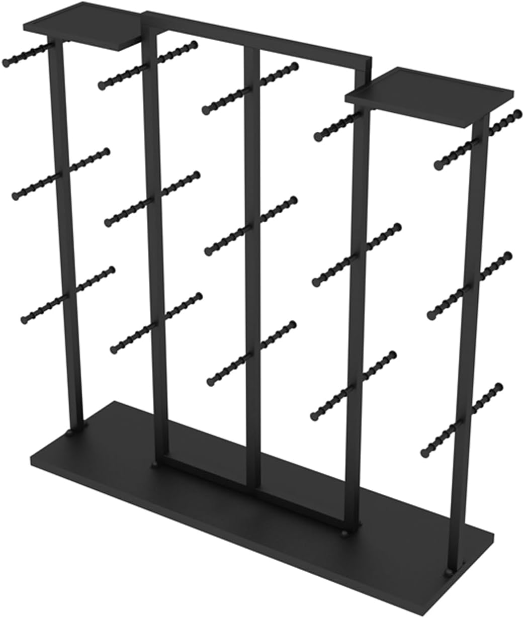 Double-Sided Underwear Display Stands, Wrought Iron Floor-Standing Display Stand, Garment Racks with Top Storage Shelf and Hanging Bar, Panties and Shorts Nakajima Display Shelf