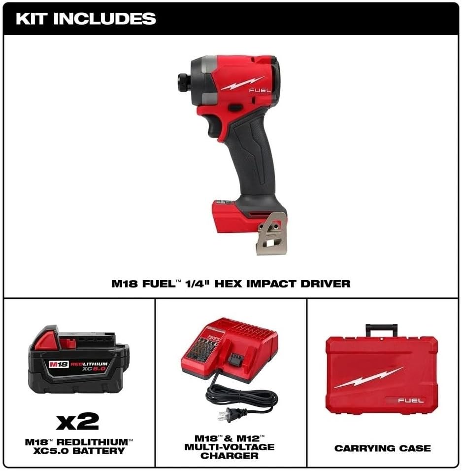 2953-22 Impact Driver for Milwaukee M18 18 V FUEL1/4' Hex Impact Driver Kit
