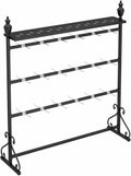 Freestanding Garment Rack Display Stand, Double-Sided Display Storage Hanger for Lingerie Slippers Shorts Swimwear Scarves Gloves，Black 100x40x155cm