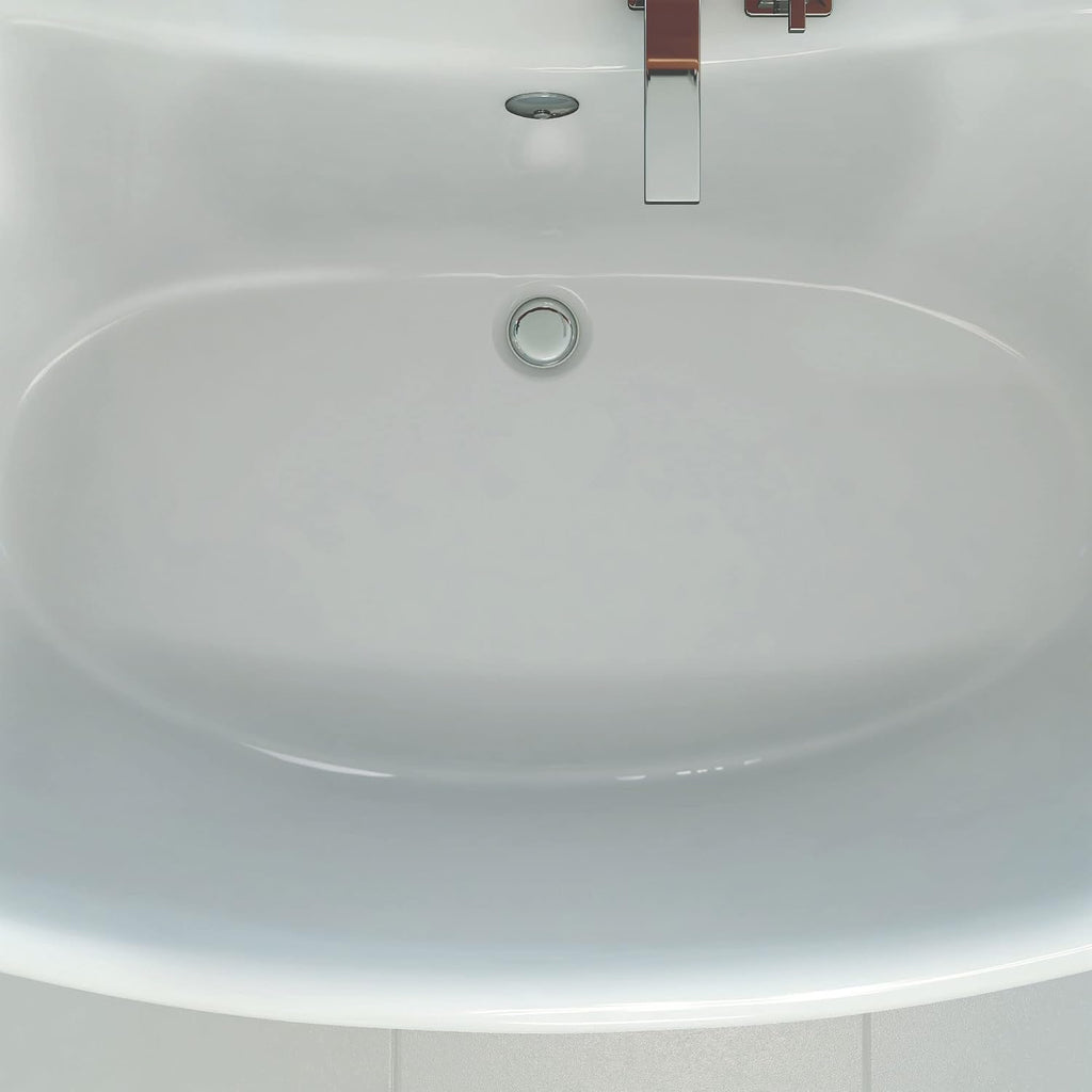 DreamLine Montego 66 inch L x 27 inch H White Acrylic Freestanding Bathtub
