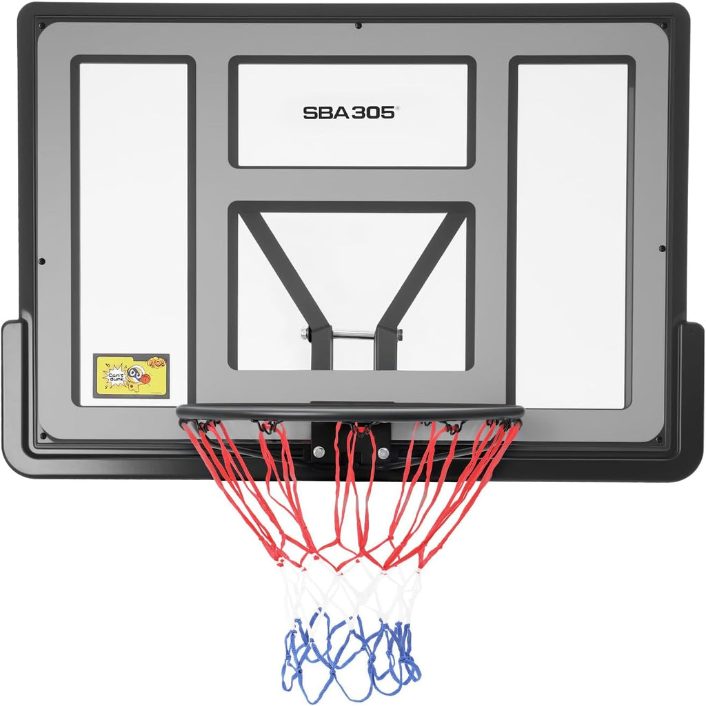 Performance Pet Backboard & Rim Combo, Wall Mount Basketball Backboard Adjustable Basketball Hoop Removable Backboard Rim Kit Hoops with Basket Net for Outdoors Club Home Training