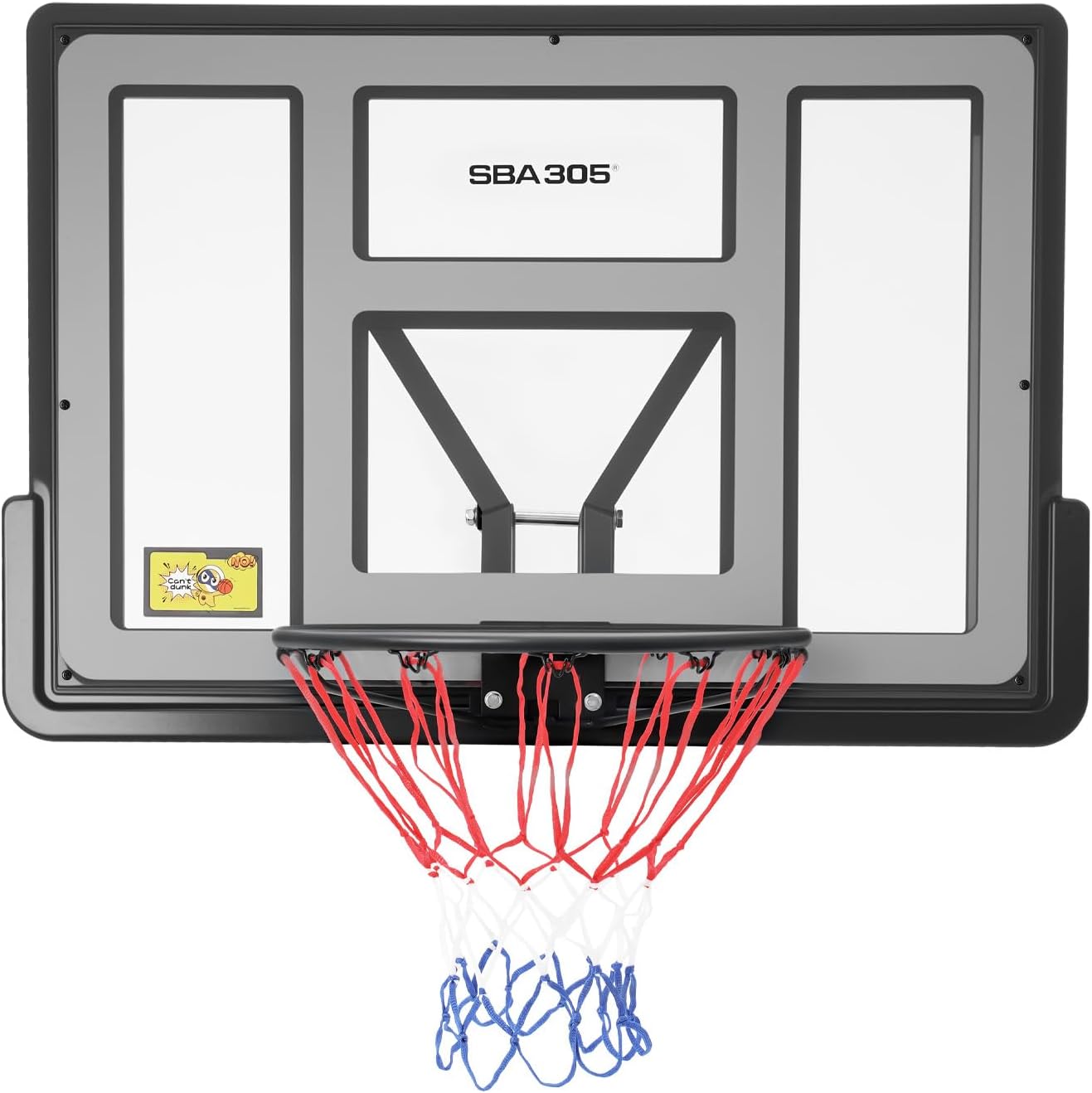 Performance Pet Backboard & Rim Combo, Wall Mount Basketball Backboard Adjustable Basketball Hoop Removable Backboard Rim Kit Hoops with Basket Net for Outdoors Club Home Training