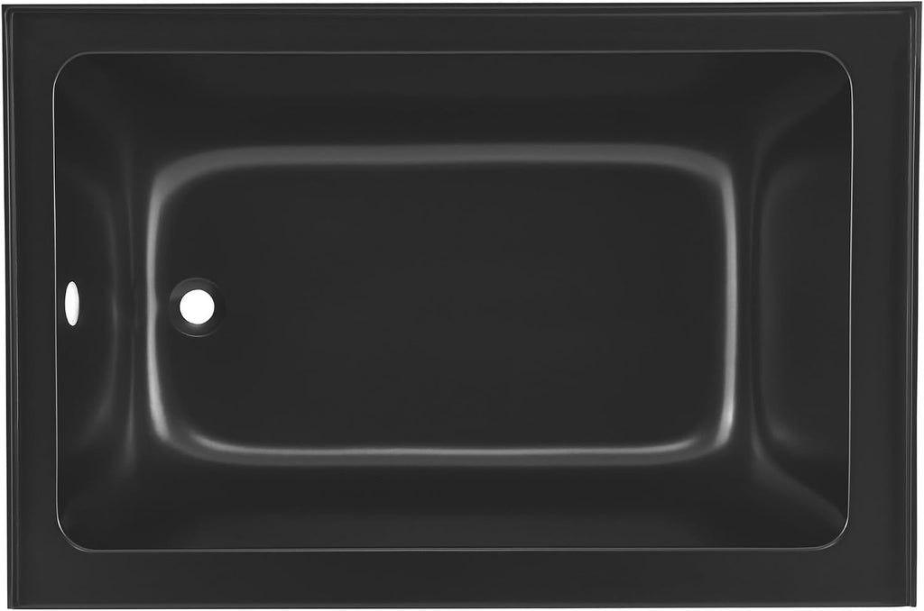Voltaire 48' x 32' Left-Hand Drain Alcove Bathtub with Apron in Matte Black
