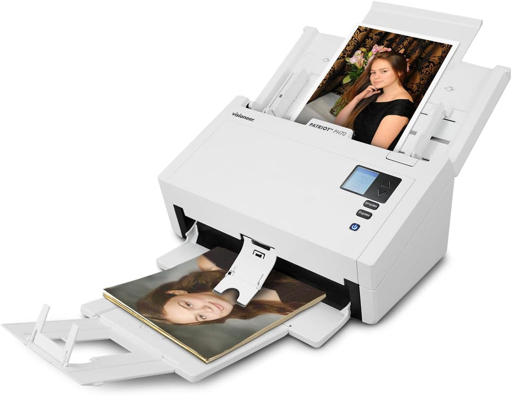 Visioneer High-Speed Color Photo and Document Scanner PH70, 600 dpi, USB, Scans 110 Photos Per Minute, 50-Photo Automatic Document Feeder (ADF), for Laptop or Desktop
