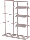 3 Tier Lingerie Garment Rack Retail Clothing Rack,Underwear Display Stands,Freestanding Clothing Store Storage Shelf,Multifunctional Panties Bra Gloves Socks Commercial Shelves(Silver,100cm/39.3in-2)