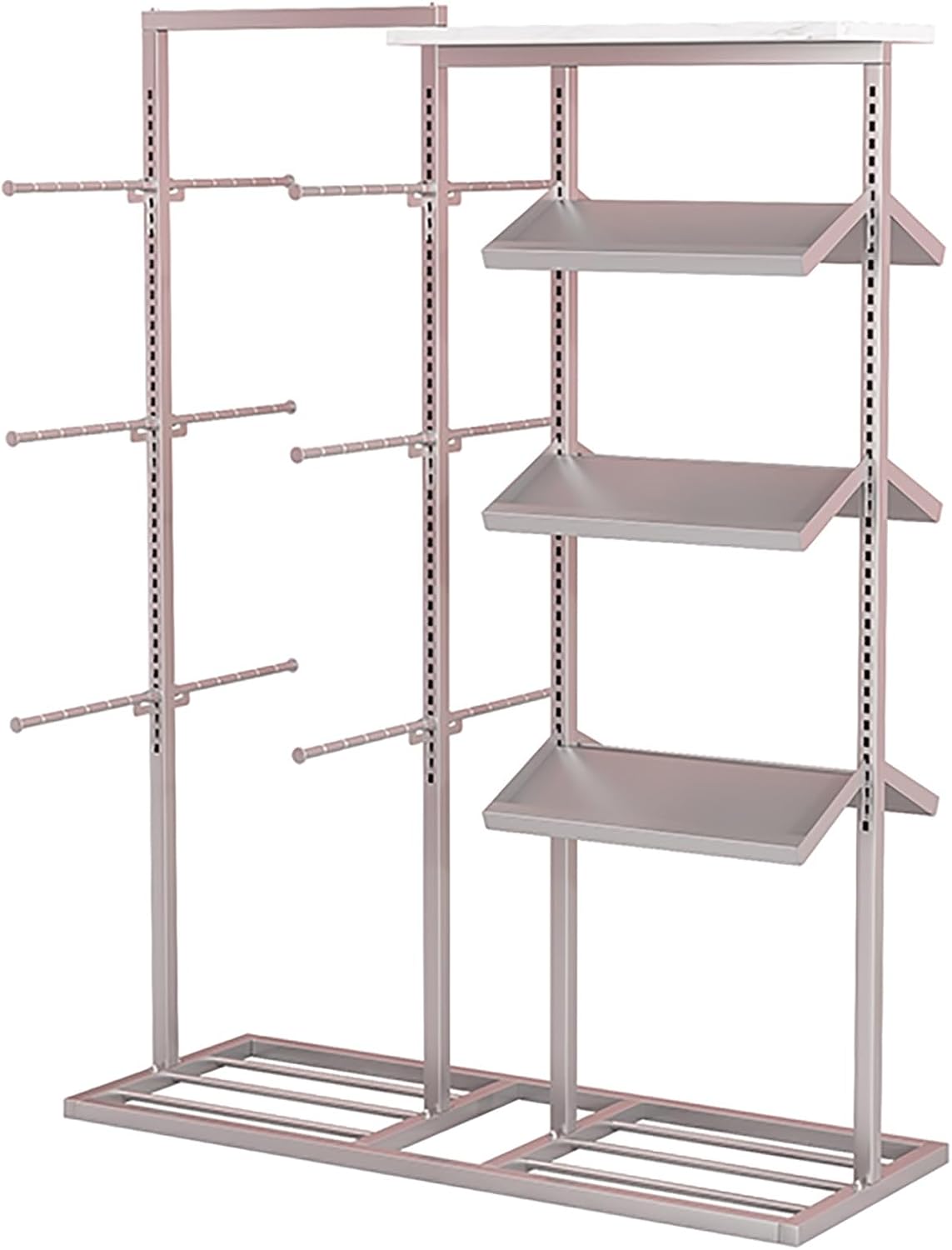 3 Tier Lingerie Garment Rack Retail Clothing Rack,Underwear Display Stands,Freestanding Clothing Store Storage Shelf,Multifunctional Panties Bra Gloves Socks Commercial Shelves(Silver,100cm/39.3in-2)