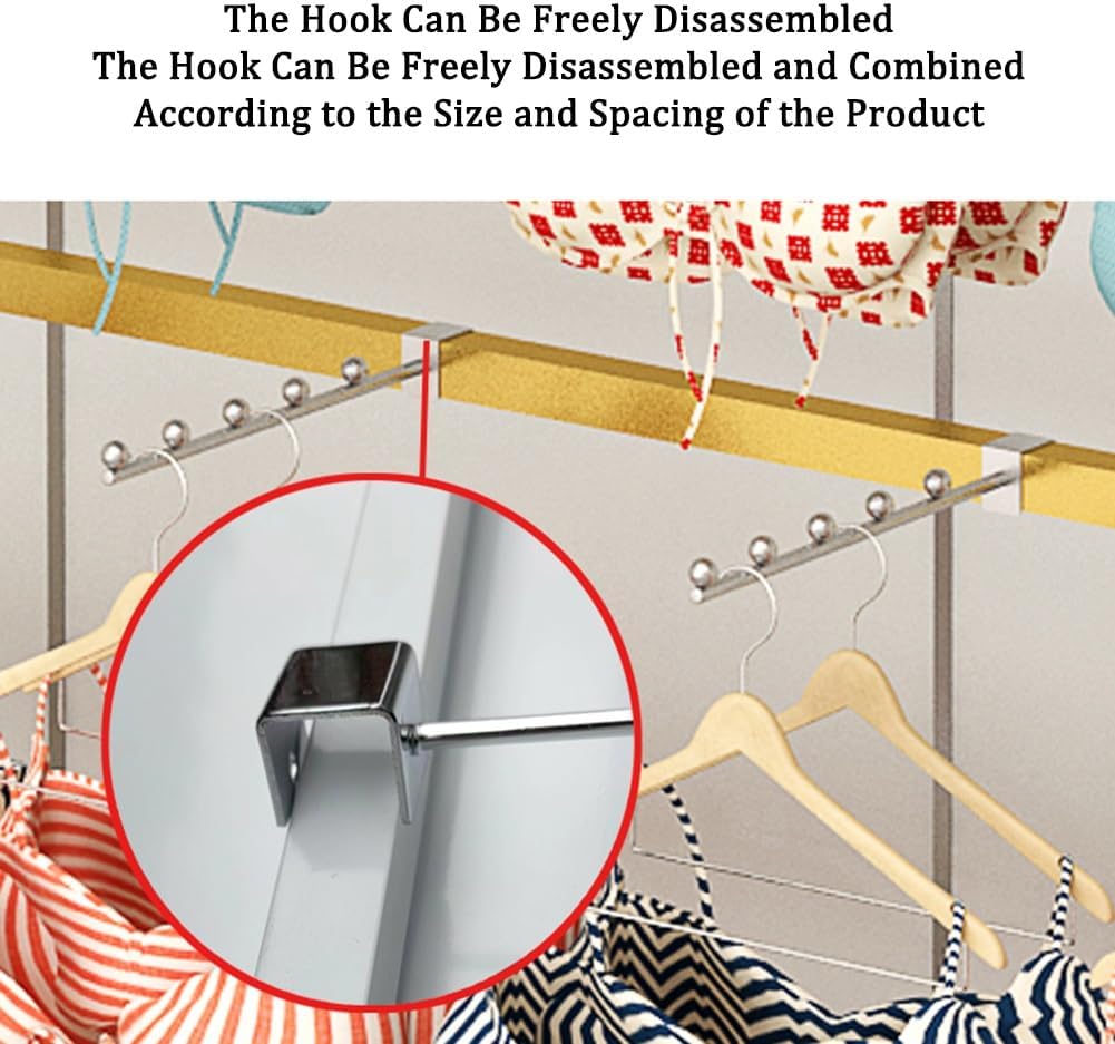 WIGING Freestanding Garment Rack Display Stand, Underwear Shorts Socks Swimsuit Storage Rack for Malls/Showroom/Retail Store, Adjustable Metal Shelves (Color : White, Size : 150x40x155cm)