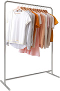 Freestanding Clothing Garment Rack, Stainless Steel Tube Clothes Rail, Clothes Organizer for Bedroom, Laundry Room, Silver, Height 59in (Color : Silver, Size : 100x40x150cm)