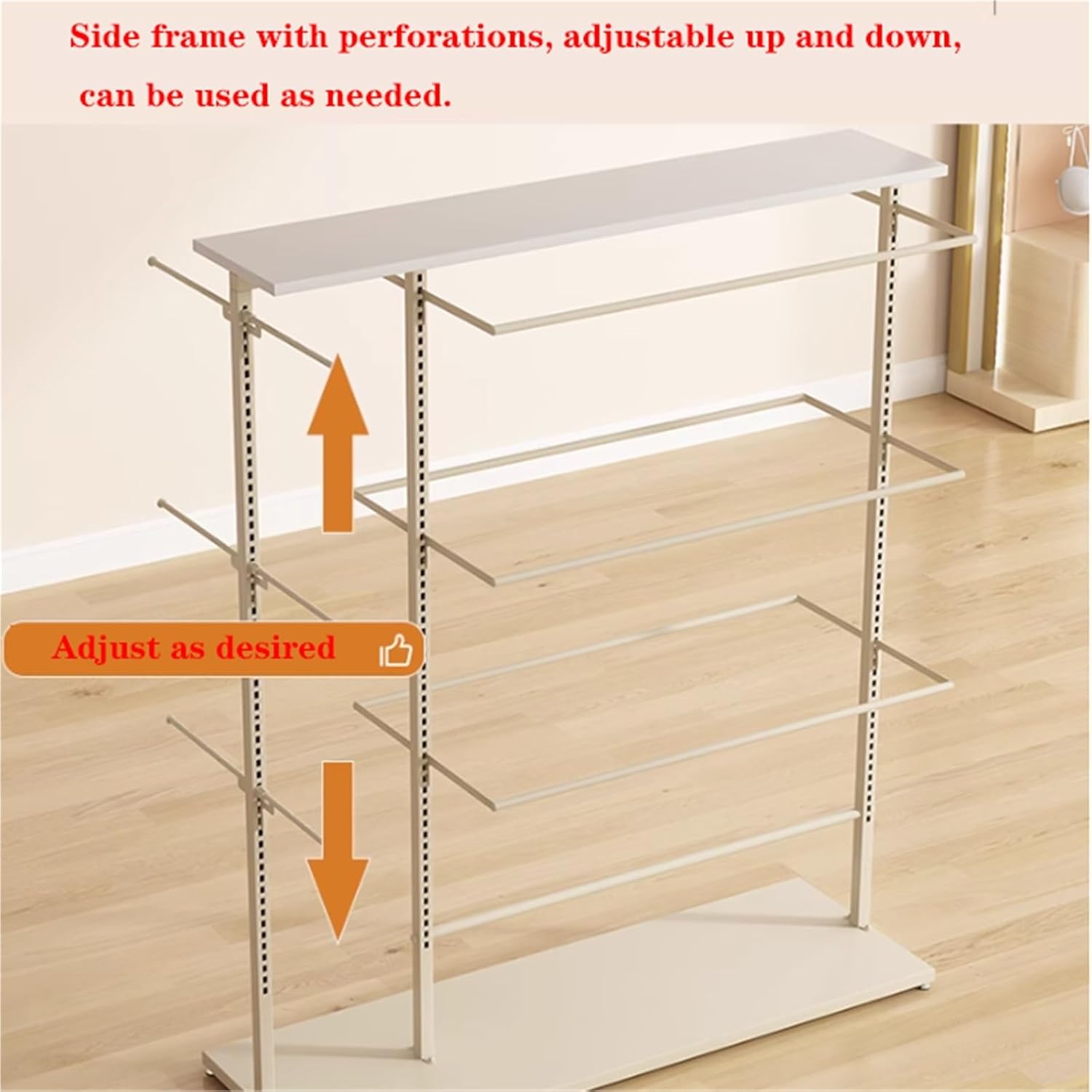 Metal Underwear Display Stand, Two-sided use, Lingerie Garment Rack, Retail Sock Show shelves, Supermarkets Commercial Clothing Store Shelf, for Bras, Shorts, Hats(A,120 * 40 * 135cm)