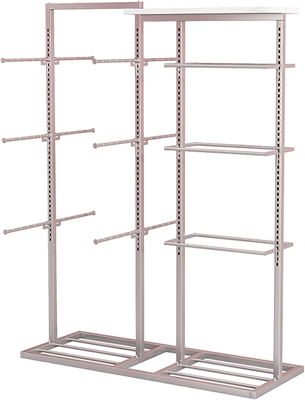 3 Tier Lingerie Garment Rack Retail Clothing Rack,Underwear Display Stands,Freestanding Clothing Store Storage Shelf,Multifunctional Panties Bra Gloves Socks Commercial Shelves(Silver,100cm/39.3in-1)