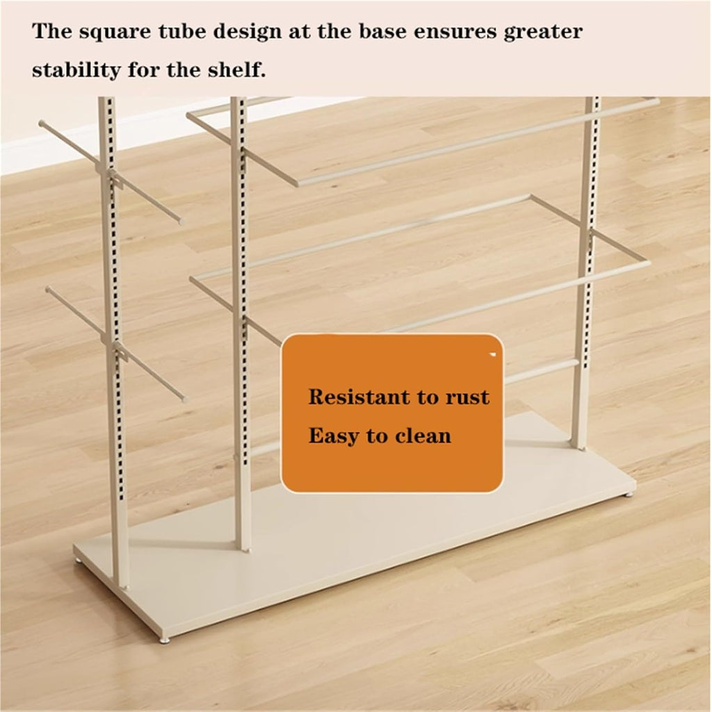Metal Underwear Display Stand, Two-sided use, Lingerie Garment Rack, Retail Sock Show shelves, Supermarkets Commercial Clothing Store Shelf, for Bras, Shorts, Hats(A,100 * 40 * 135cm)
