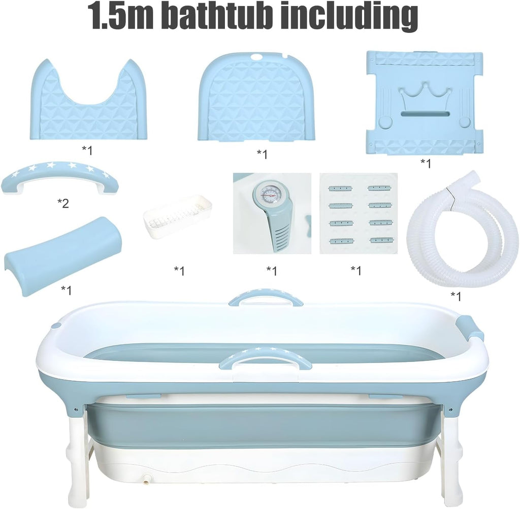 Portable Tub for Adults, Ice Bath Tub, Foldable Bathtub for Adults, Bathtub for Shower, Ice Bath, Sitz Bath, Portable Camping Shower, Freestanding Bathtubs 46 Inch