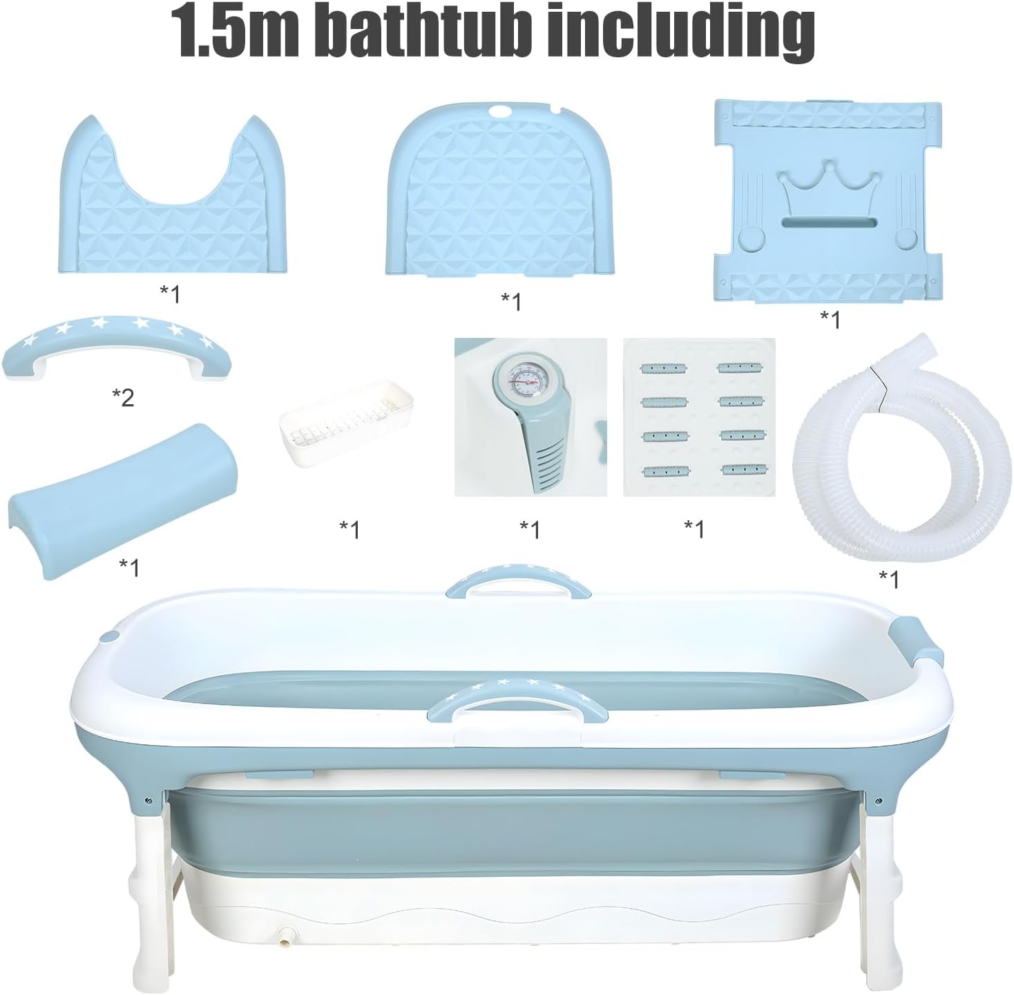 Portable Tub for Adults, Ice Bath Tub, Foldable Bathtub for Adults, Bathtub for Shower, Ice Bath, Sitz Bath, Portable Camping Shower, Freestanding Bathtubs 46 Inch