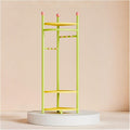 Corner Coat Rack, Corner Hall Tree with 3 Tier Shelves, Metal Clothes Rack, Freestanding Garment Racks for Bedroom, Living Room, Entryway(Green)