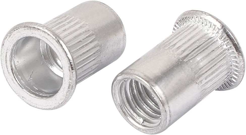 Aexit M10 Aluminum Flat Head Rivet Nut Insert Silver Tone 300pcs (c3d0f03bfd4de33e7f9e3ca7b881b70a)