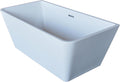 Venzi Vida Collection 32 x 67 Rectangle Acrylic Freestanding Bathtub with Center Drain