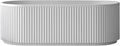 Ruvati 59-inch Fluted Freestanding Soaking Bathtub epiStone Solid Surface Modern Matte White - RVB6799WH