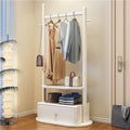 Wood Garment Rack Freestanding Clothes Rack with Shelves & Drawer Floor-Standing Clothing Storage Coat Rack Organizer Beautiful