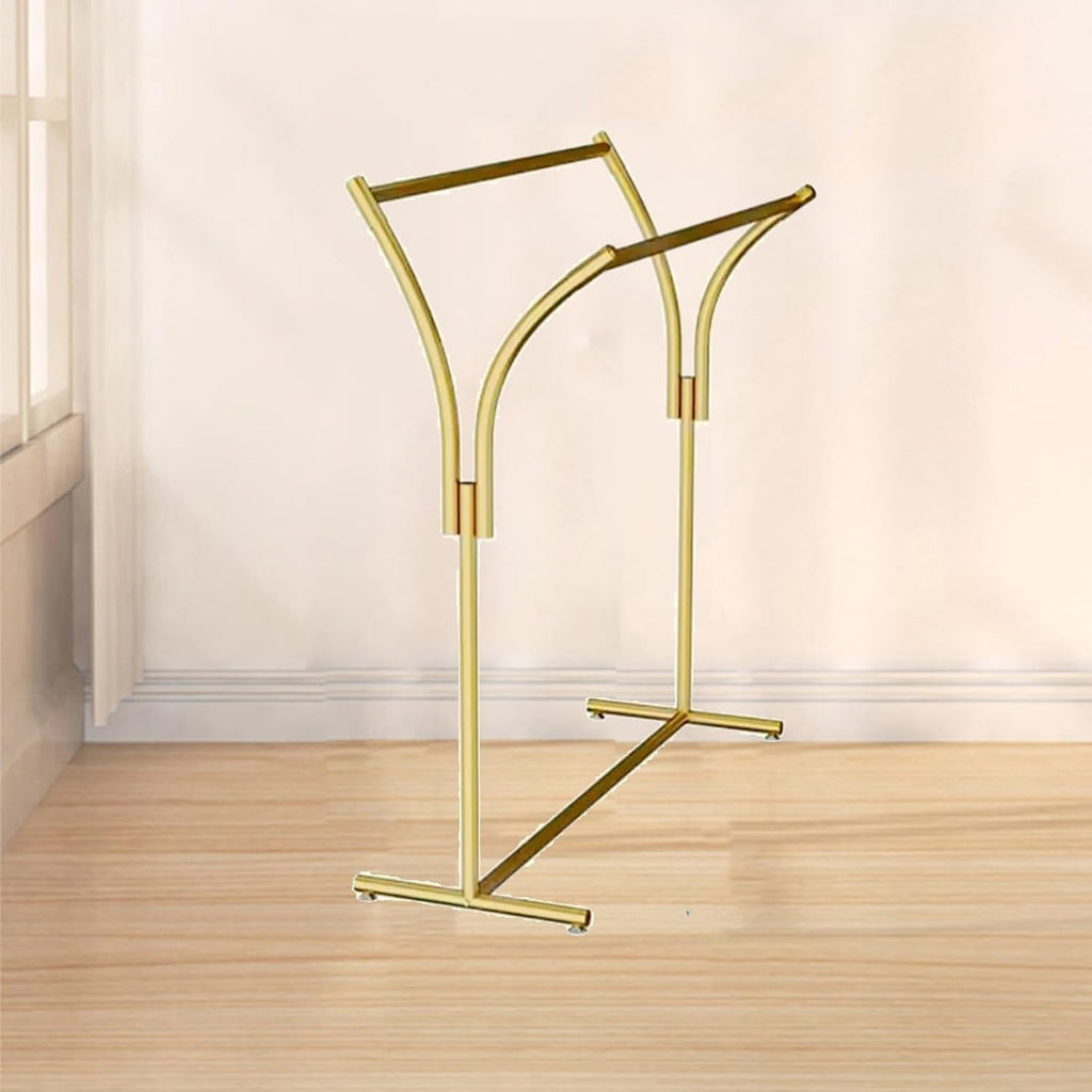 Clothes Racks - Rack for Hanging Clothes Retail Display - Floor Standing Metal Garment Rack - Double Pole Coat Rack, Freestanding Garment Rack, for Bedroom,Home,A 100x50x150cm-