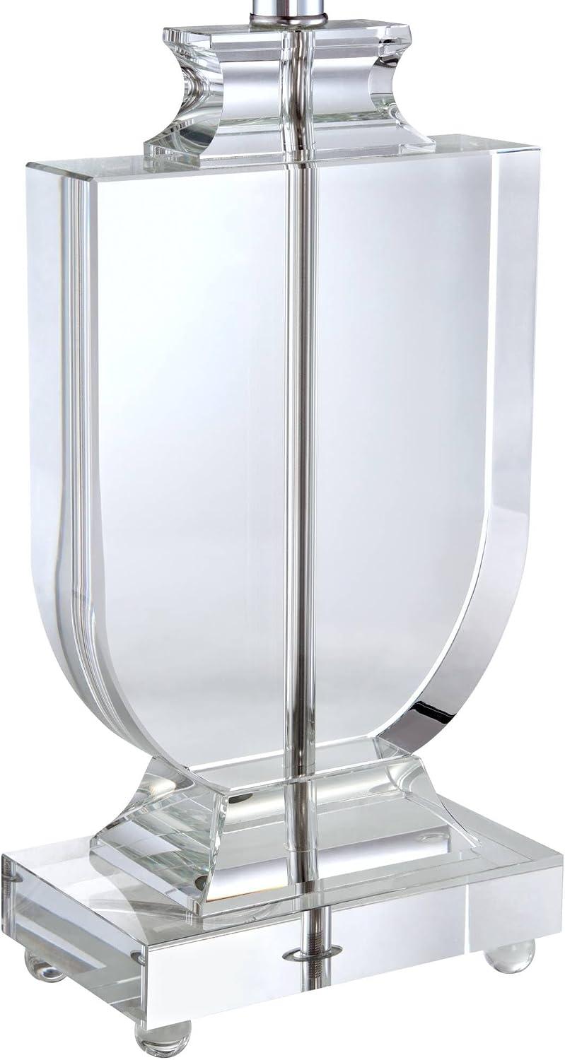 Vienna Full Spectrum Tilde 26 1/4' Tall Urn Modern Table Lamps Set of 2 Clear Crystal White Shade Living Room Bedroom Bedside Nightstand House Office Home Reading Kitchen Entryway Console Family