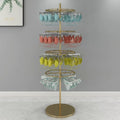 Clothing Store Underwear Rack, Retail Store Panty Shorts Bra Display Stand, 3/4 tiers Floor-standing Garment Hanger Organizer for Shopping Mall(Gold 4 Tiers)