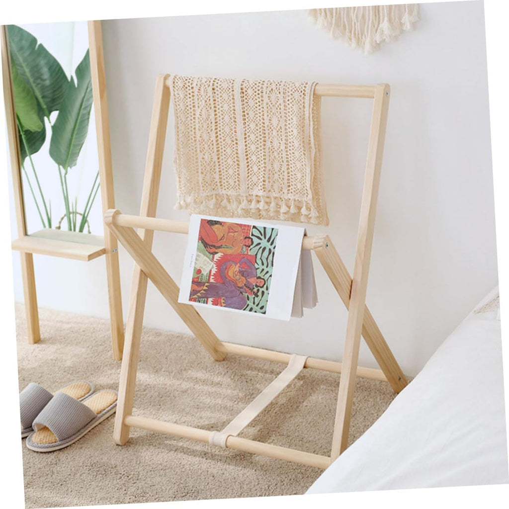 ERINGOGO Wooden Clothes Rack Coat Stand with Practical Storage Shelf, Freestanding Garment Rack for Bedroom Entryway, Sturdy Solid Wood Clothes Hanging Organizer