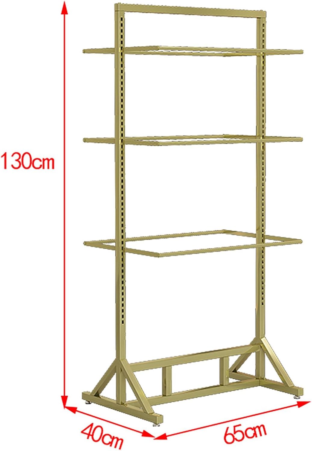 Floor-Standing Underwear Rack, Garment Display Stand, Lingerie Bra Shorts Swimsuit Sock Scarf, Commercial Shelves, Clothing Store Scarf Storage Organizer Rack(Gold)