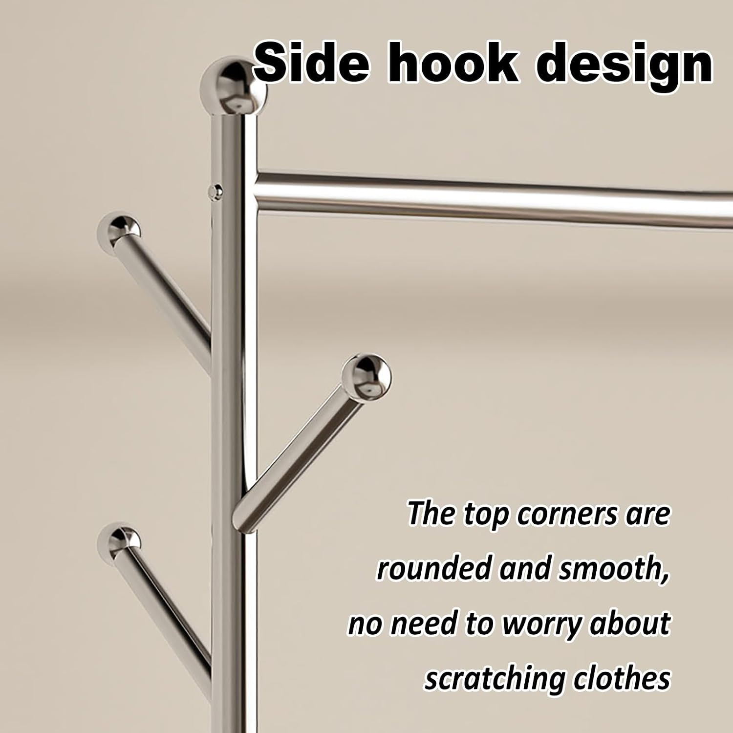 Heavy Duty Clothes Rack, Metal Garment Rack On Wheels, Rolling Portable Wardrobe Racks With Mesh Shelves For Hanging Clothes, Silver(80cm/31.5in)