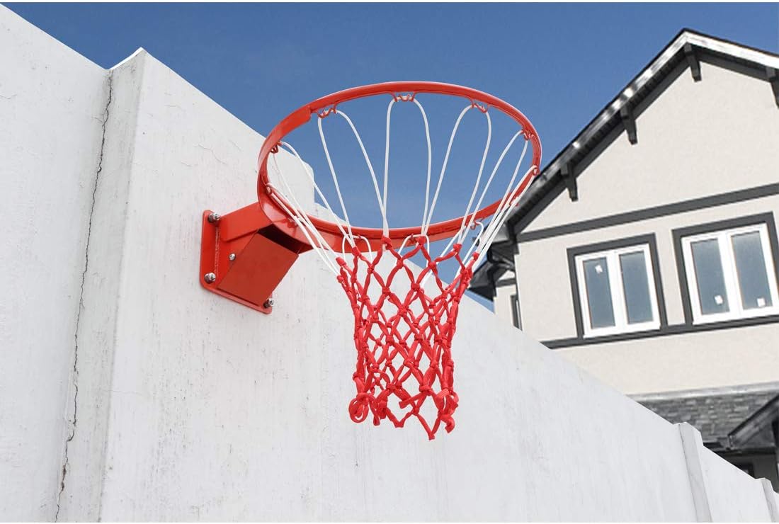 Heavy Duty Wall Mounted Basketball Rim, 18 inch Professional Hanging Basketball Goal Fits Indoor and Outdoor Wall