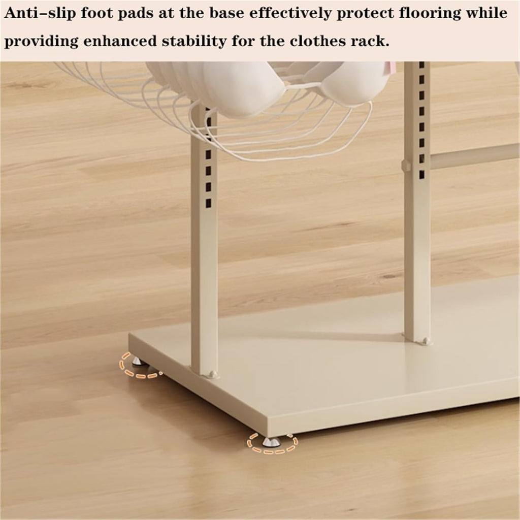 Metal Underwear Display Stand, Two-sided use, Lingerie Garment Rack, Retail Sock Show shelves, Supermarkets Commercial Clothing Store Shelf, for Bras, Shorts, Hats(A,100 * 40 * 135cm)